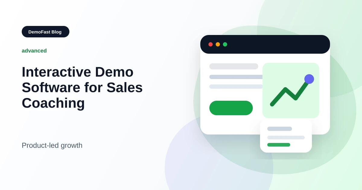 Interactive Demo Software for Sales Coaching